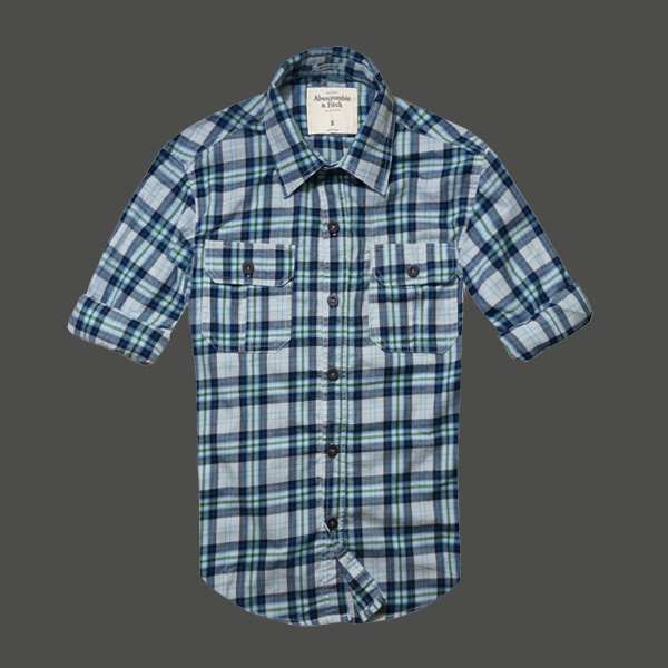 Abercrombie Fitch Hombres Plaid Camisa AF6996